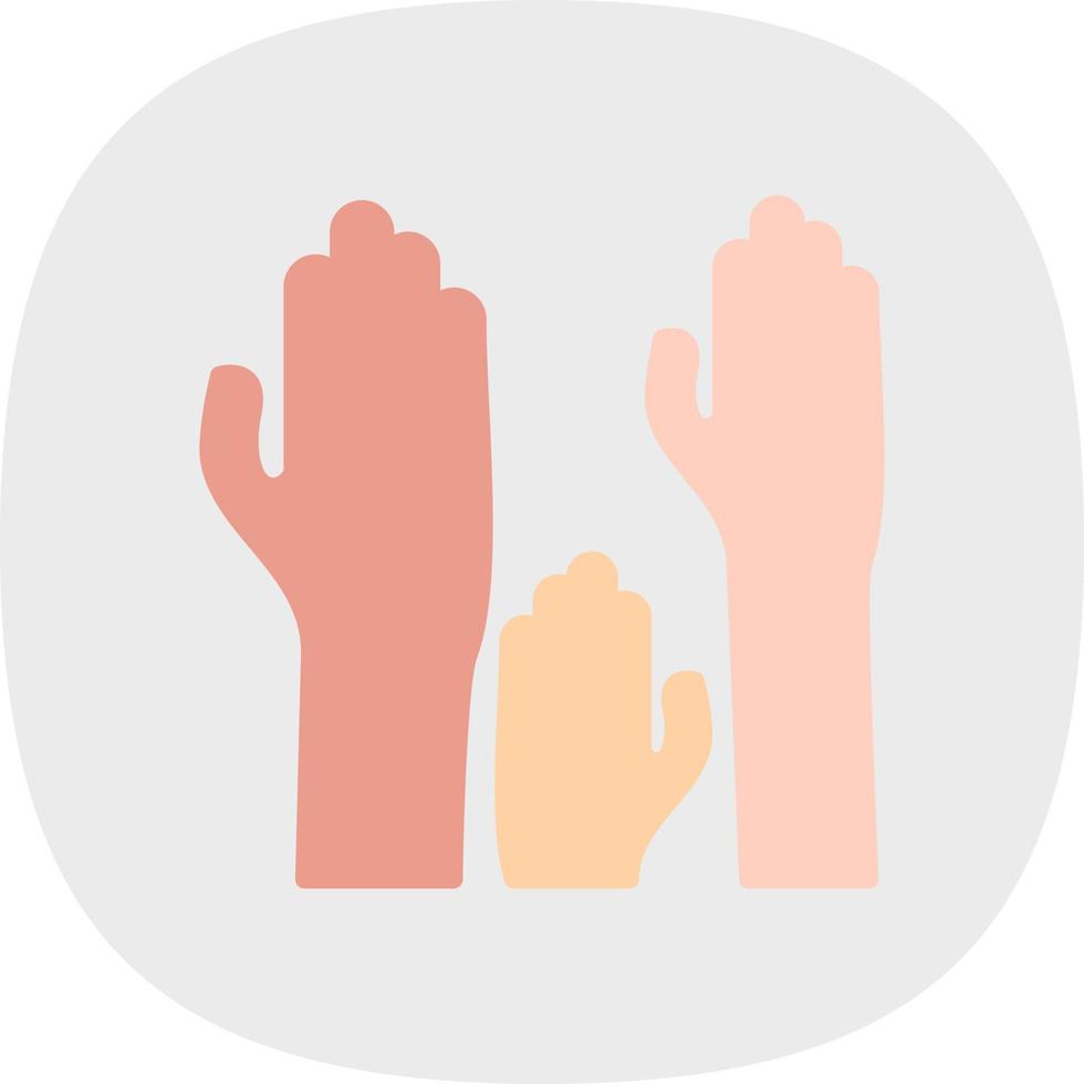 Hands Up Vector Icon Design