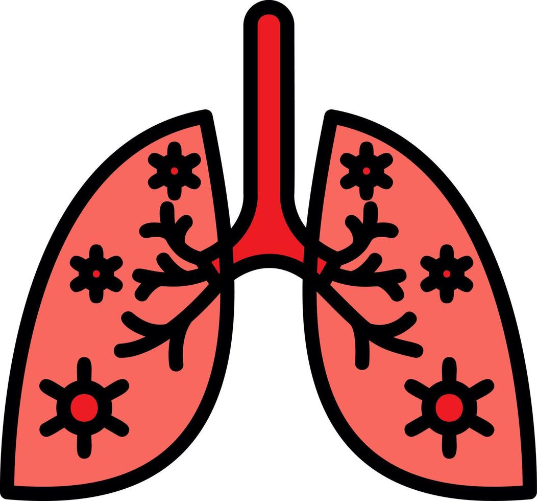 Lungs Infection Vector Icon Design