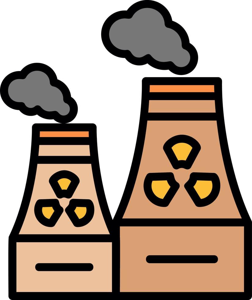 diseño de icono de vector de contaminación nuclear