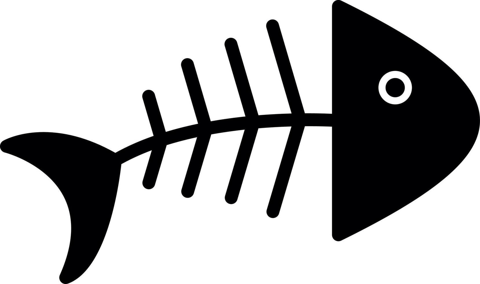 Fish Bone Vector Icon Design