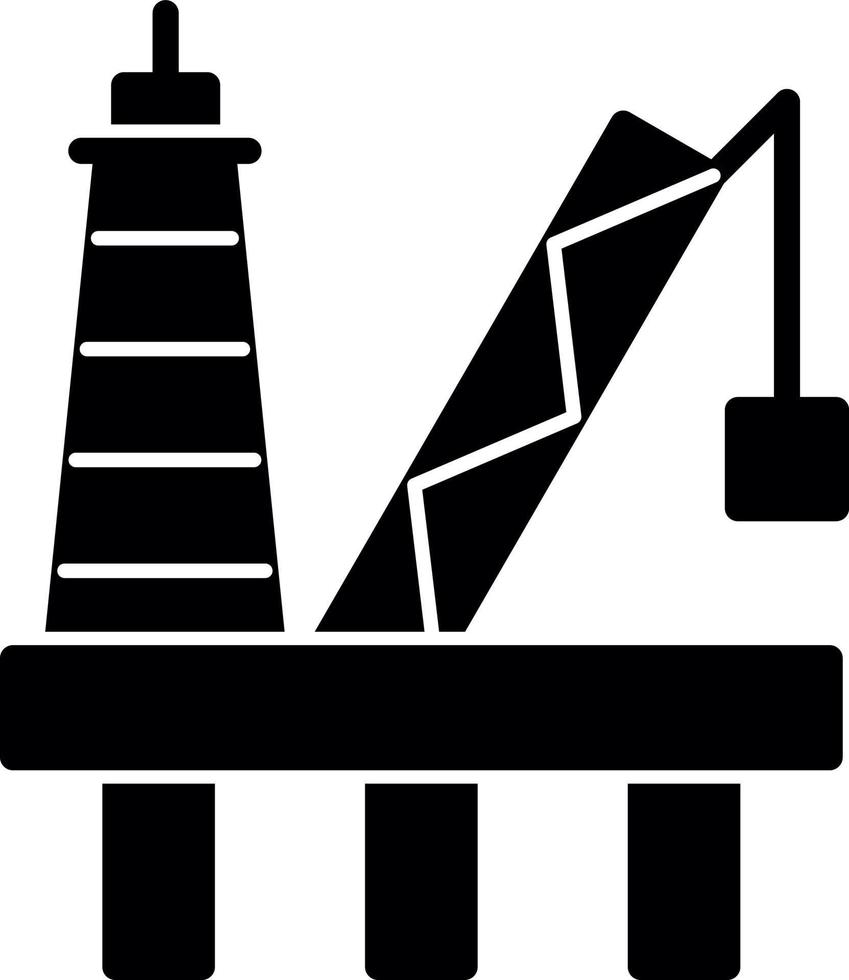 Oil Platform Vector Icon Design