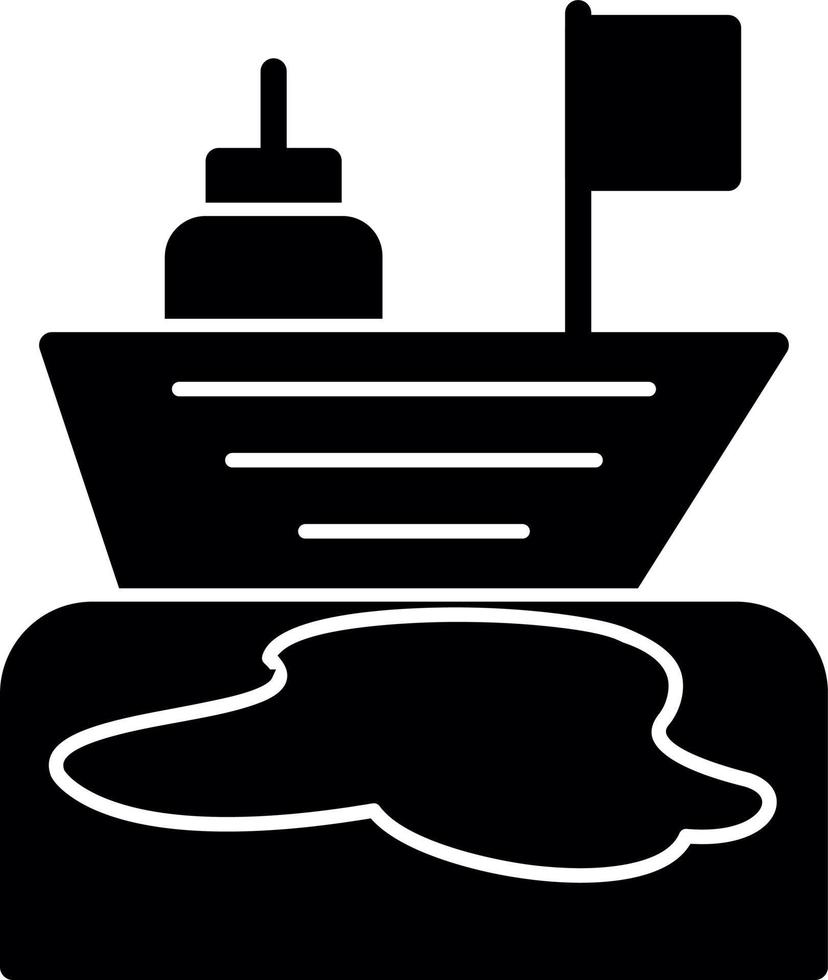 Ocean Oil Spill Vector Icon Design