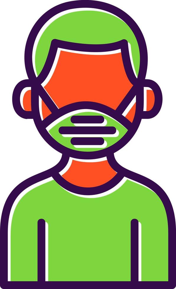Man Wearing Mask Vector Icon Design