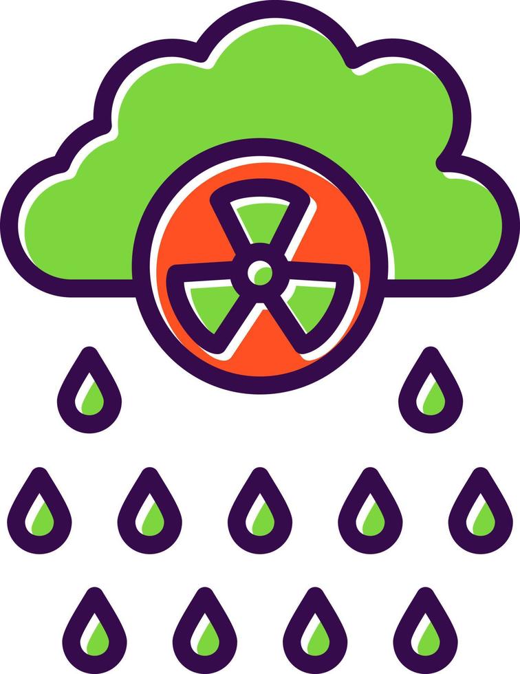 diseño de icono de vector de lluvia ácida