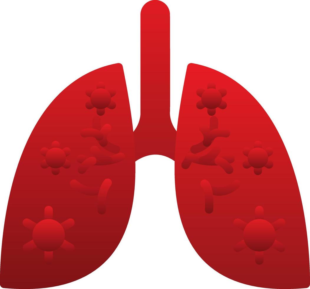 Lungs Infection Vector Icon Design