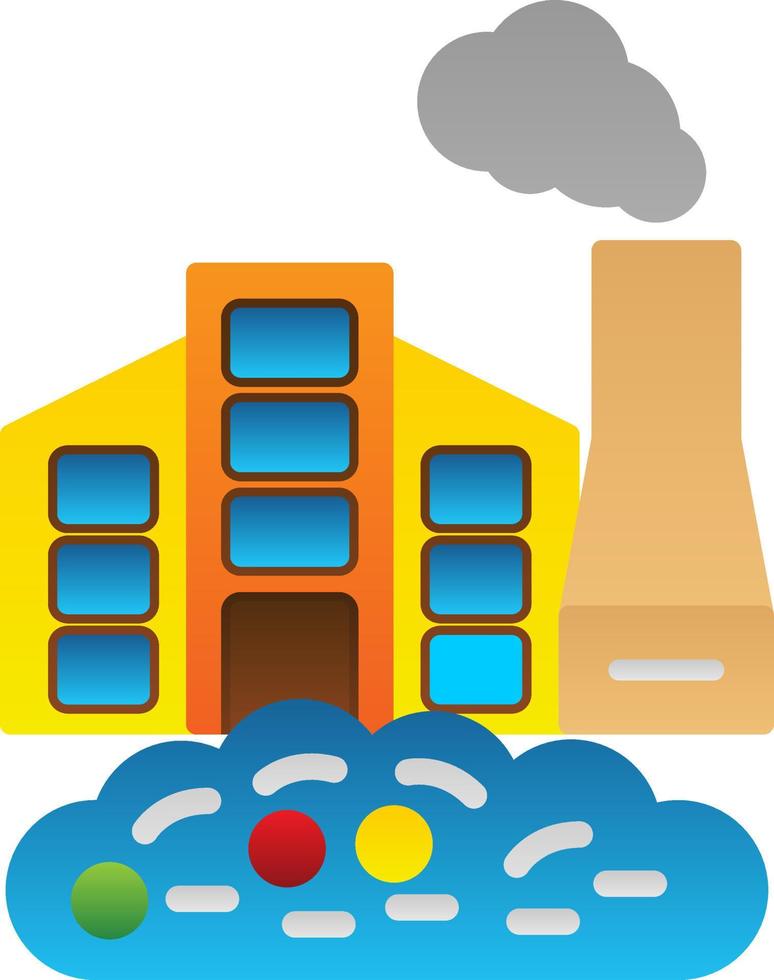 Factory Waste Vector Icon Design