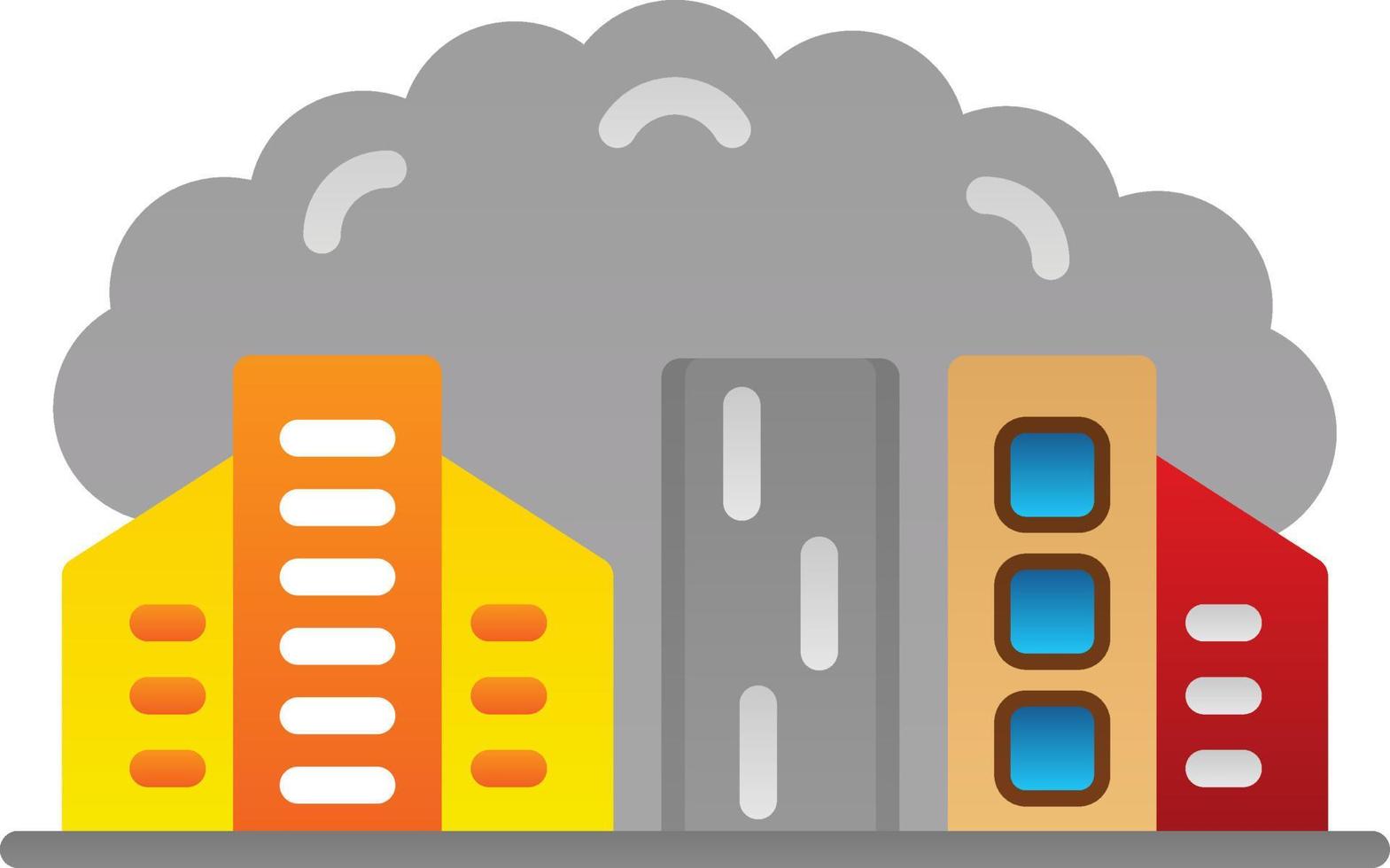 diseño de icono de vector de contaminación de la ciudad