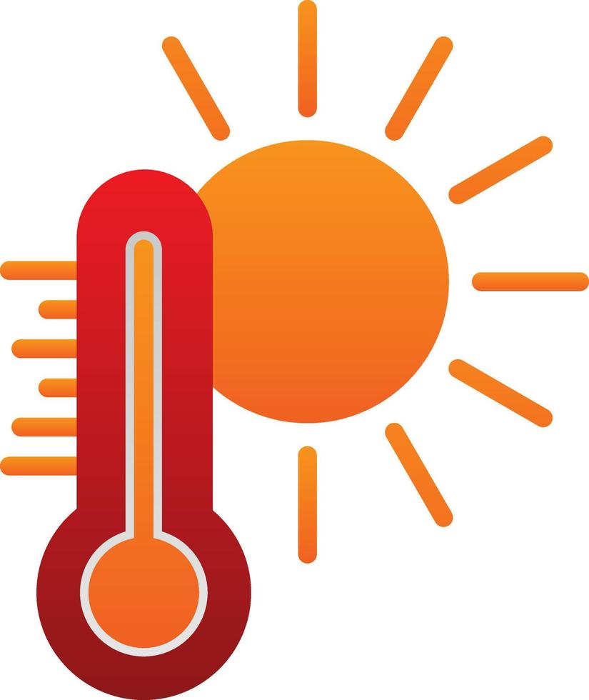 diseño de icono de vector de clima caliente