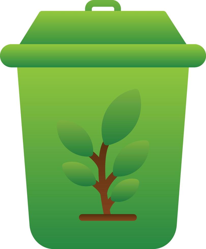 diseño de icono de vector de basura de planta