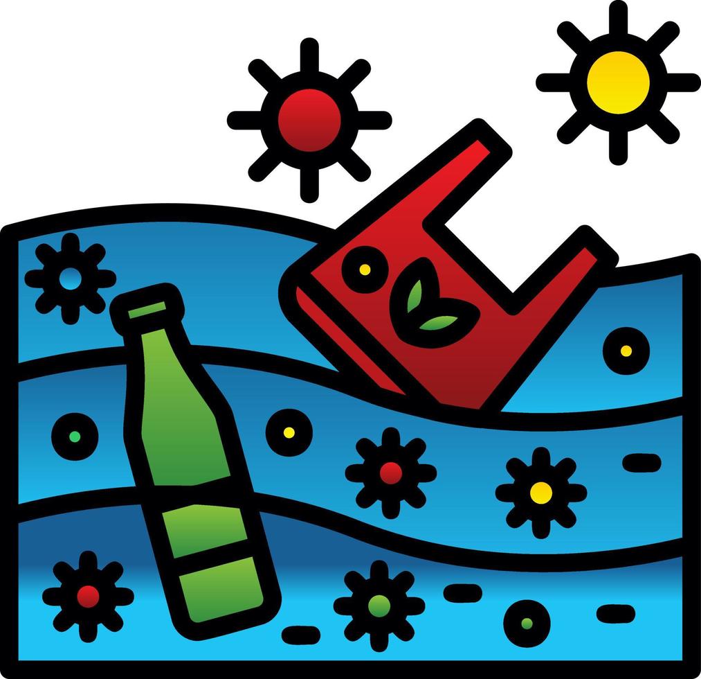 Ocean Waste Vector Icon Design