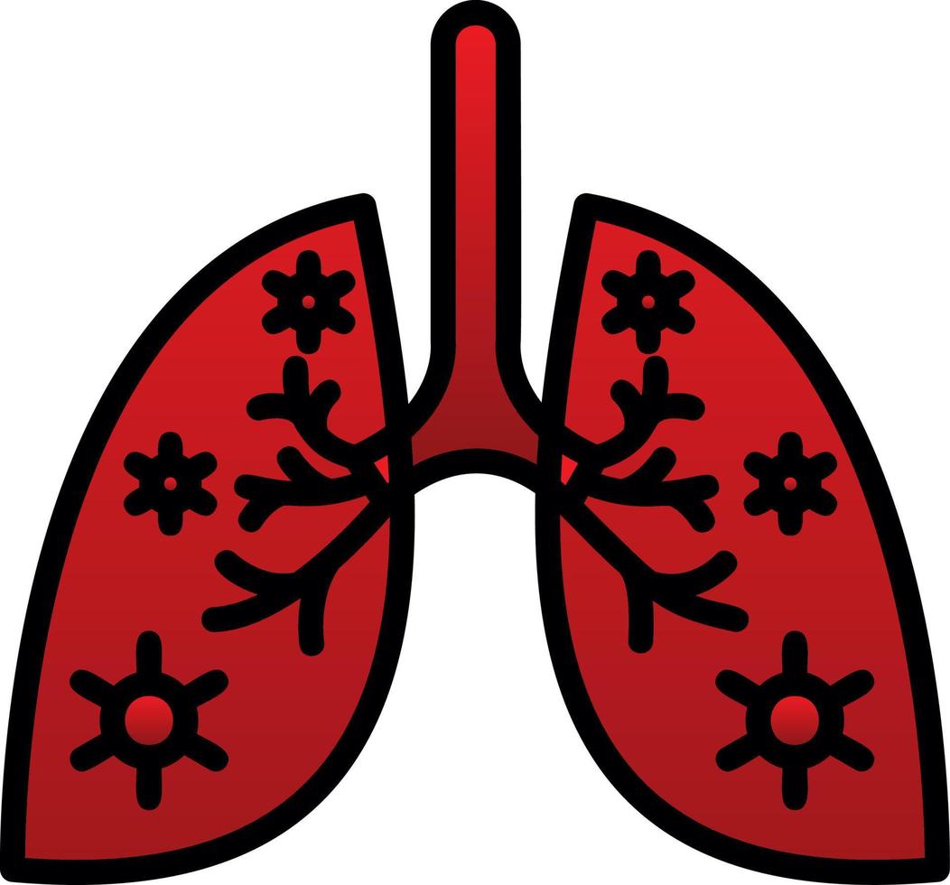 Lungs Infection Vector Icon Design