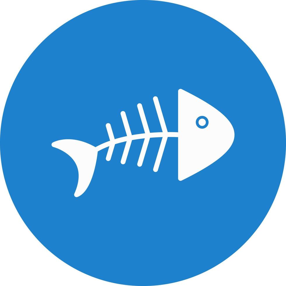 diseño de icono de vector de hueso de pescado