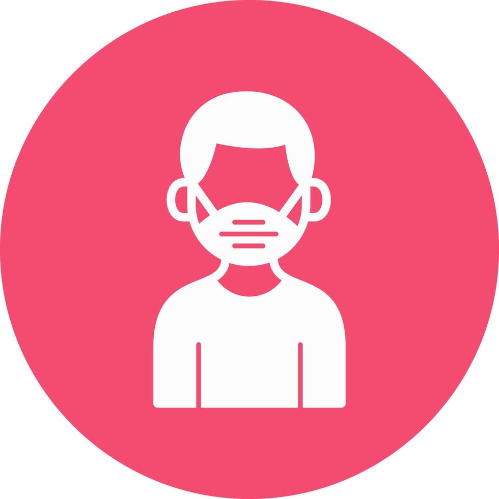 Man Wearing Mask Vector Icon Design