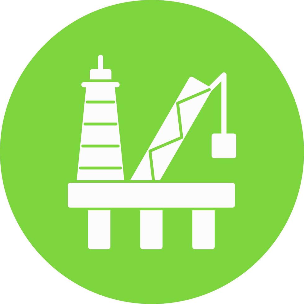 Oil Platform Vector Icon Design