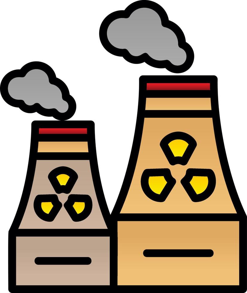 diseño de icono de vector de contaminación nuclear