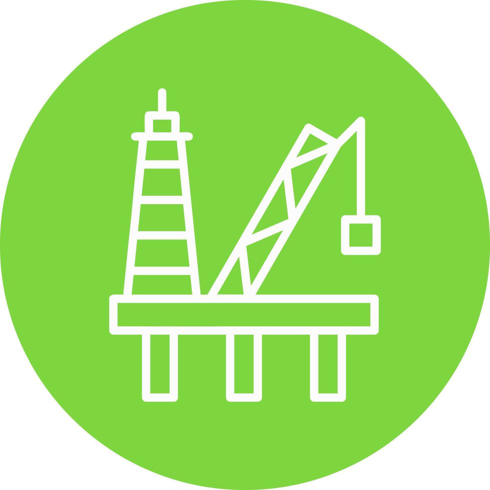 Oil Platform Vector Icon Design