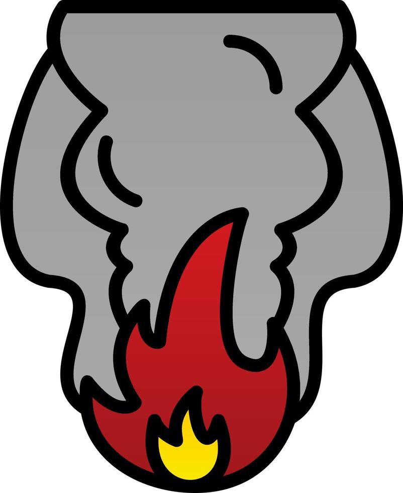Fire Pollution Vector Icon Design