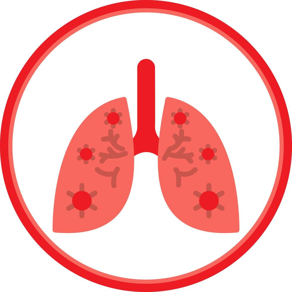 Lungs Infection Vector Icon Design
