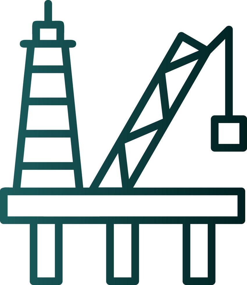 Oil Platform Vector Icon Design