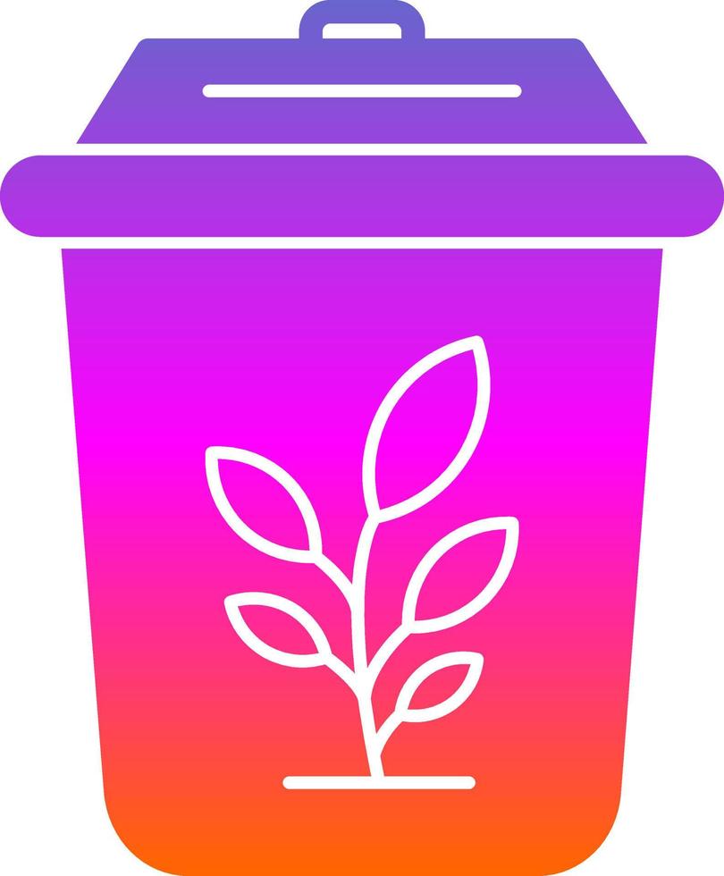 diseño de icono de vector de basura de planta