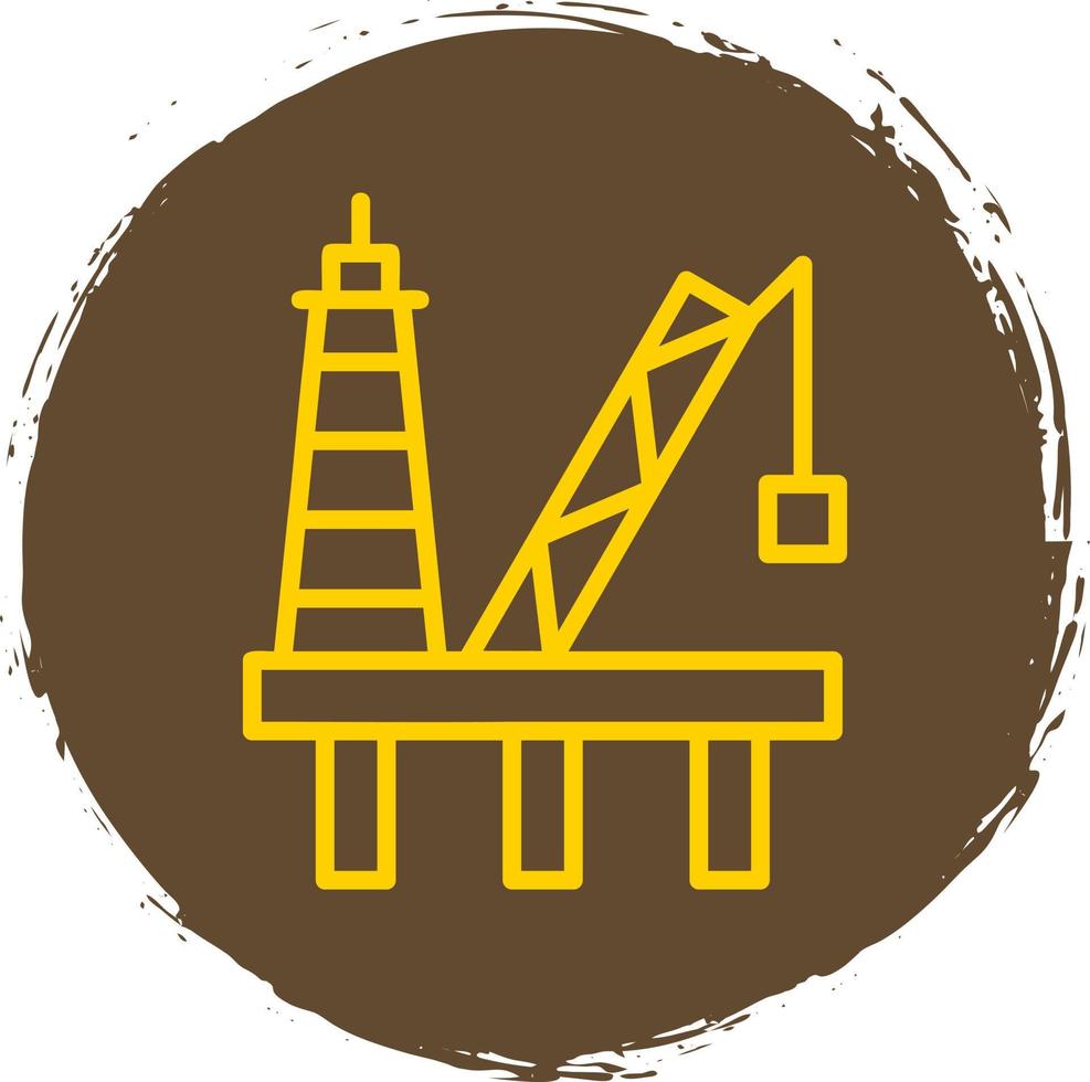 Oil Platform Vector Icon Design