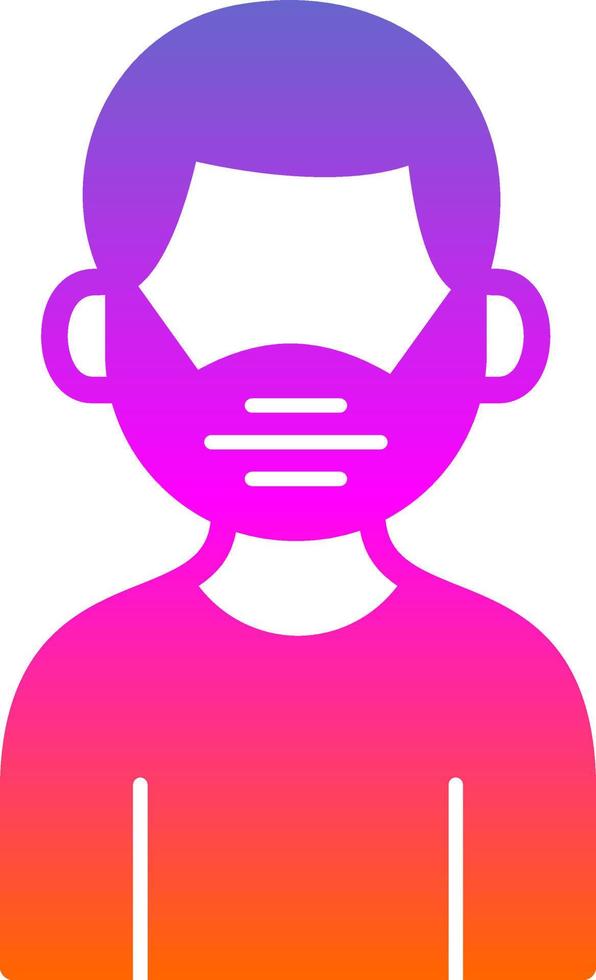 Man Wearing Mask Vector Icon Design