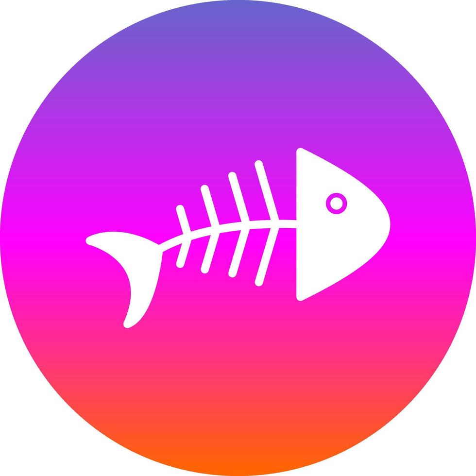 diseño de icono de vector de hueso de pescado