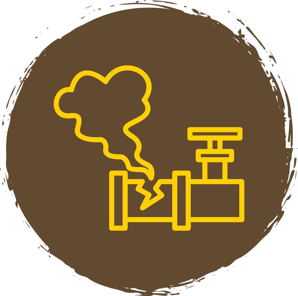Gas Pipe Leak Vector Icon Design