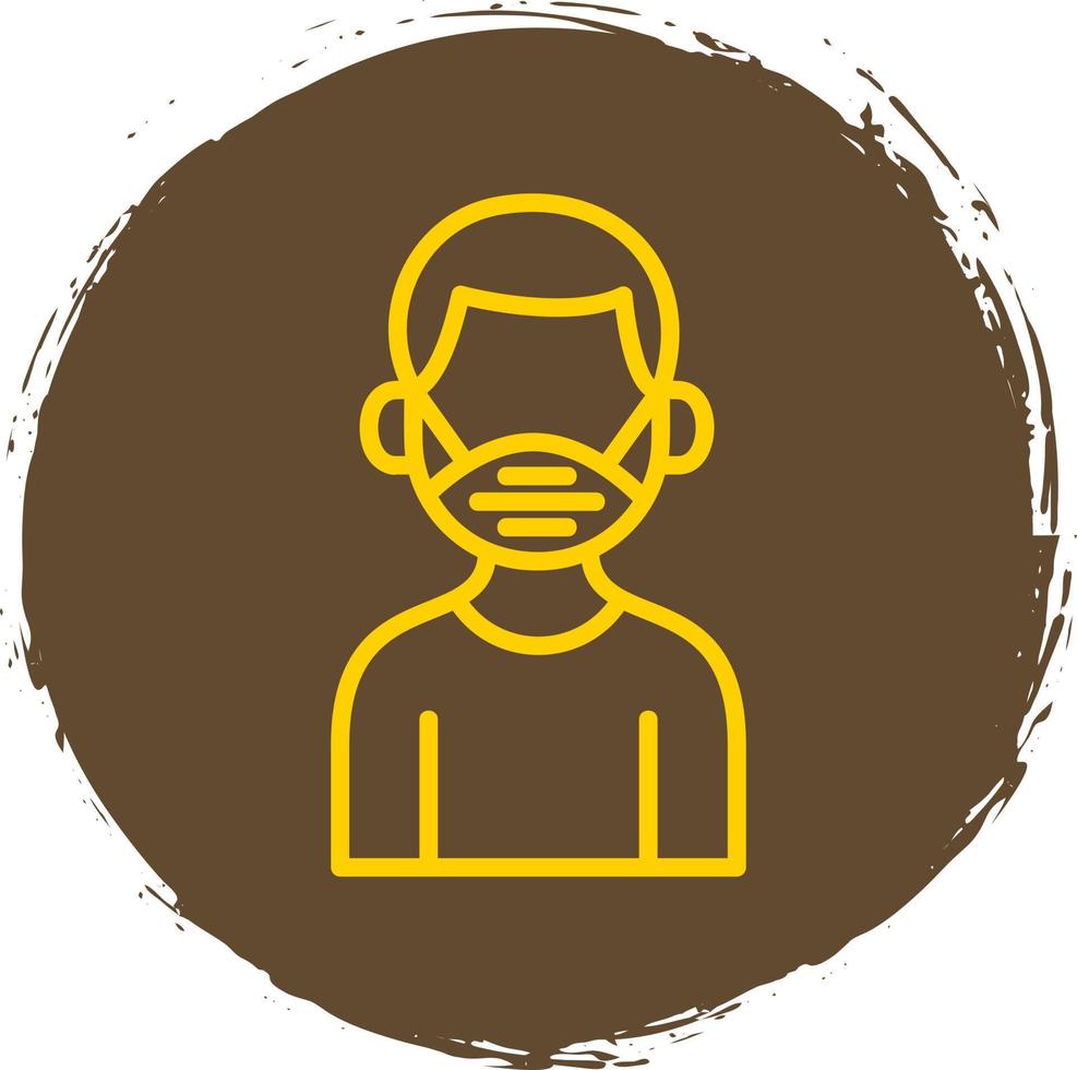 Man Wearing Mask Vector Icon Design