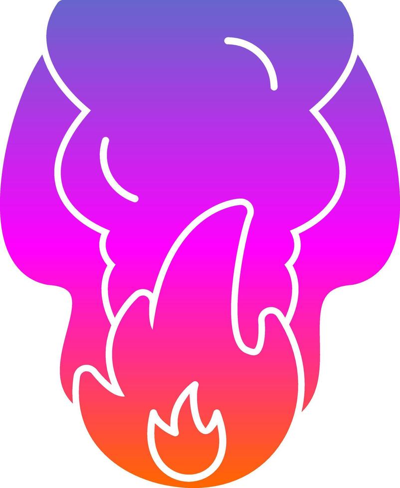 Fire Pollution Vector Icon Design