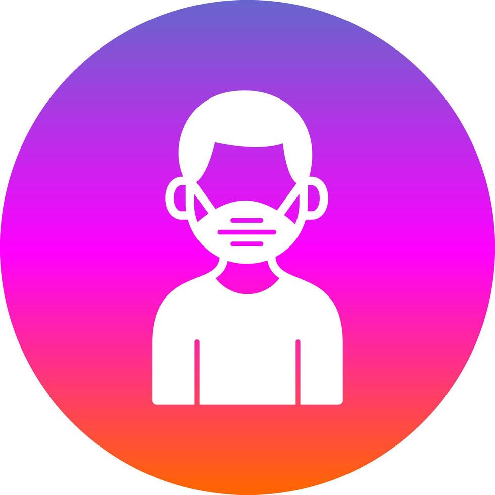 Man Wearing Mask Vector Icon Design