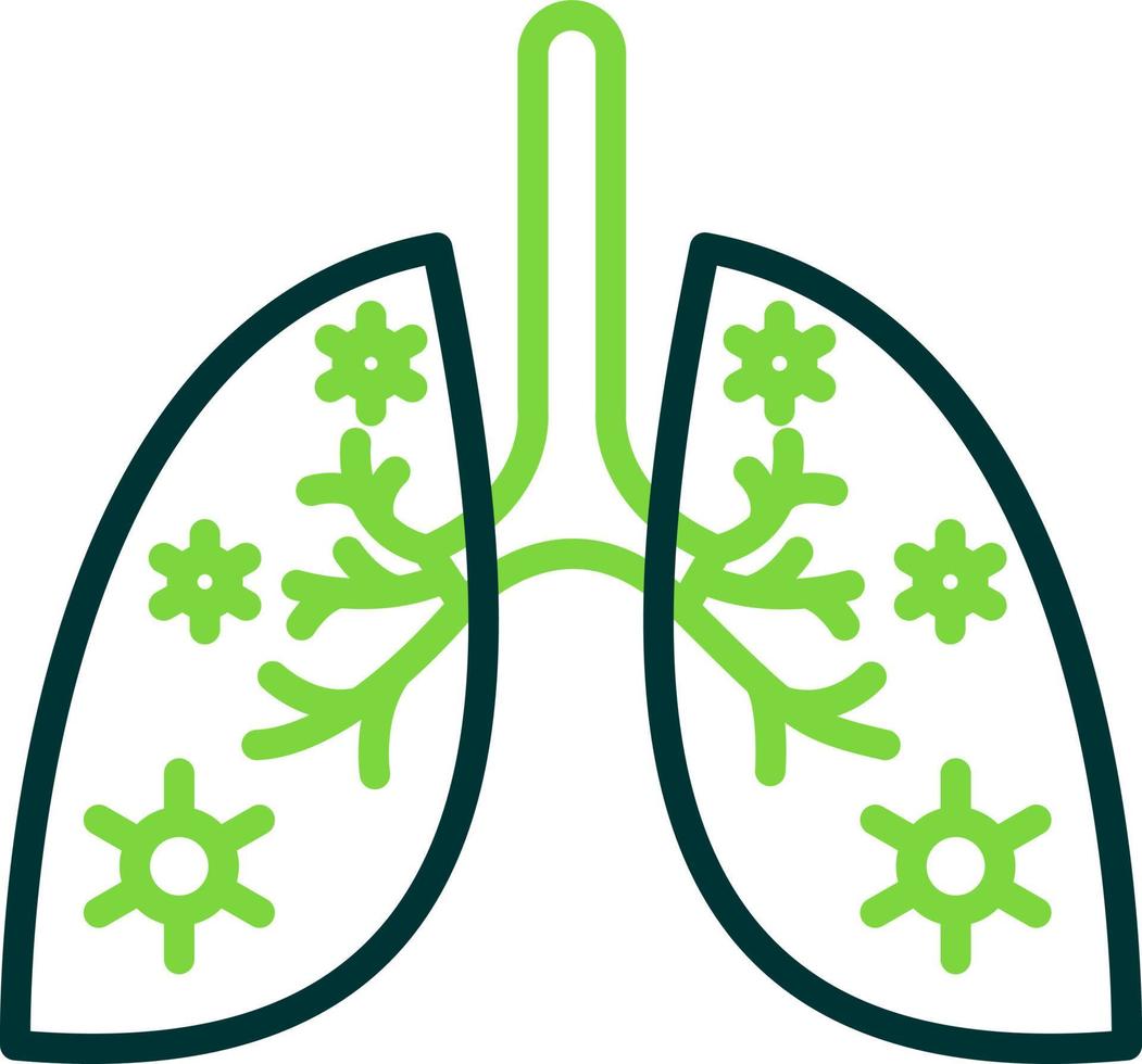 Lungs Infection Vector Icon Design