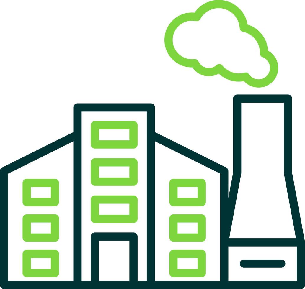 Factory Pollution Vector Icon Design