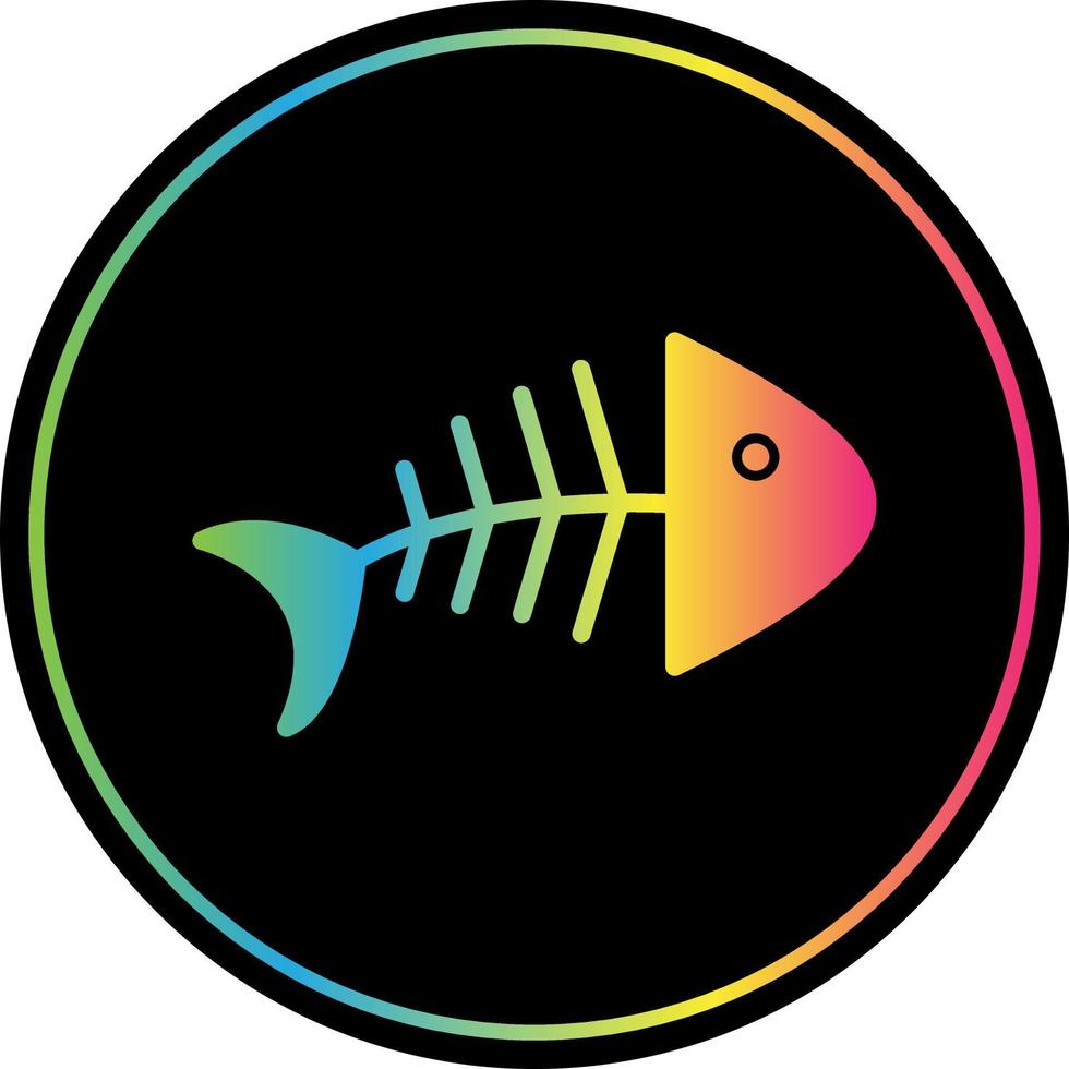 Fish Bone Vector Icon Design