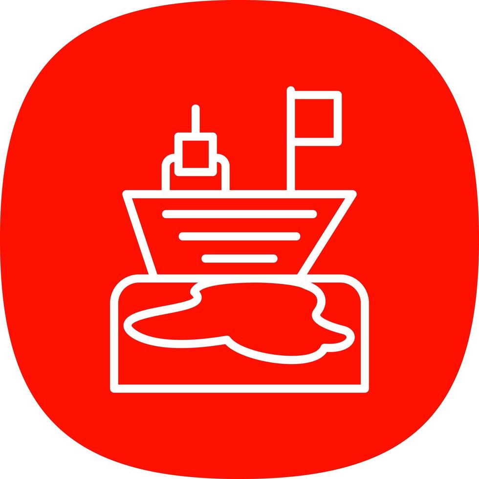 Ocean Oil Spill Vector Icon Design