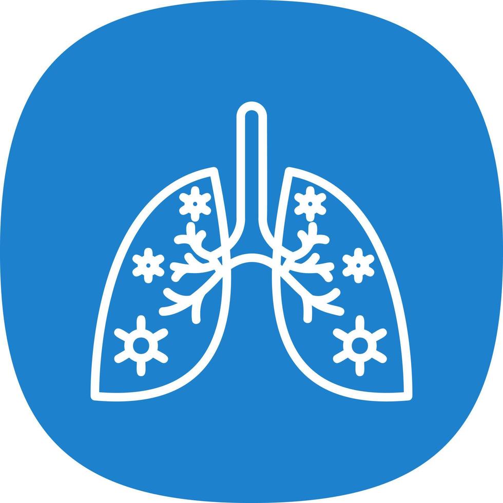 Lungs Infection Vector Icon Design