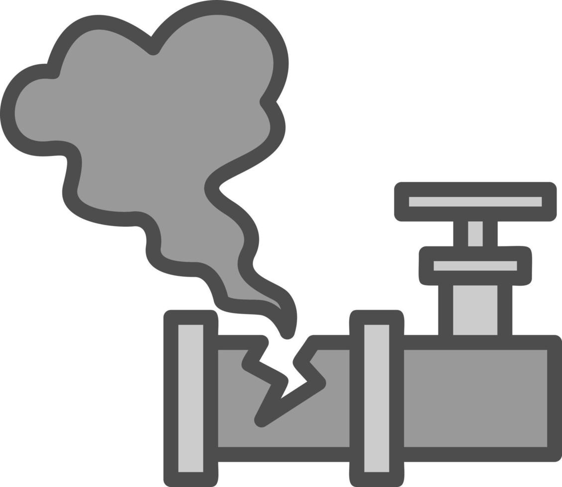 Gas Pipe Leak Vector Icon Design
