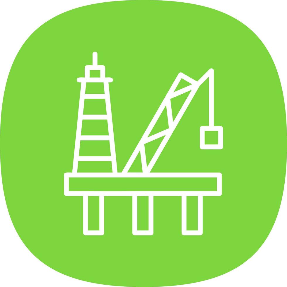 Oil Platform Vector Icon Design