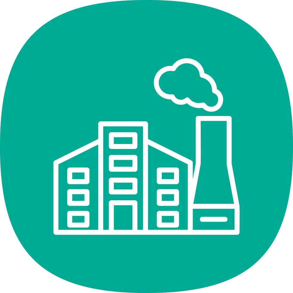 Factory Pollution Vector Icon Design