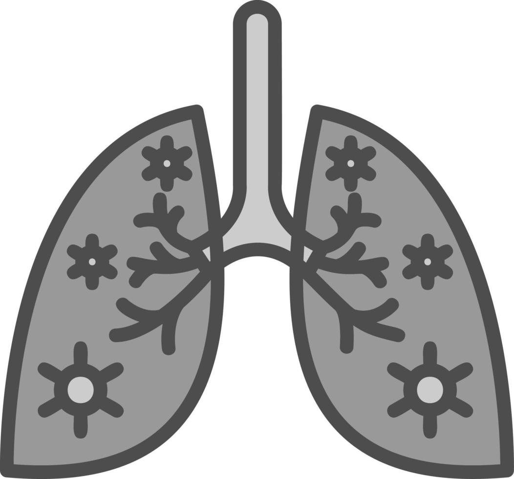 Lungs Infection Vector Icon Design