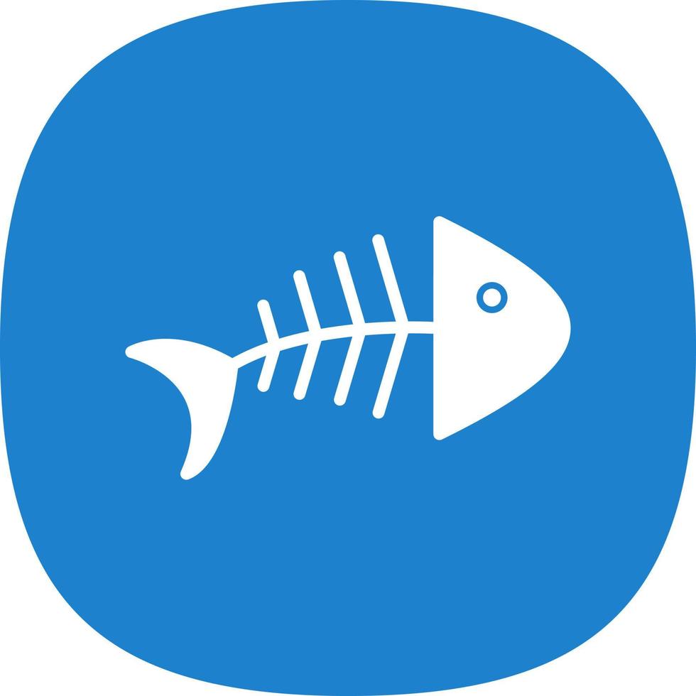 diseño de icono de vector de hueso de pescado