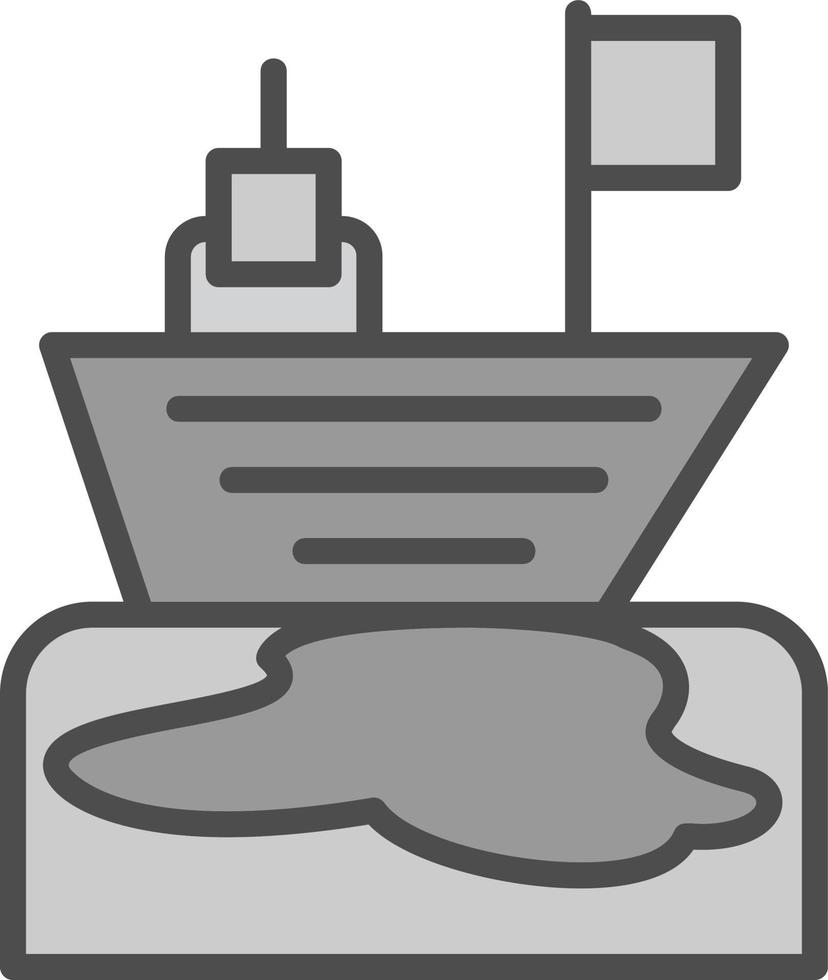 Ocean Oil Spill Vector Icon Design