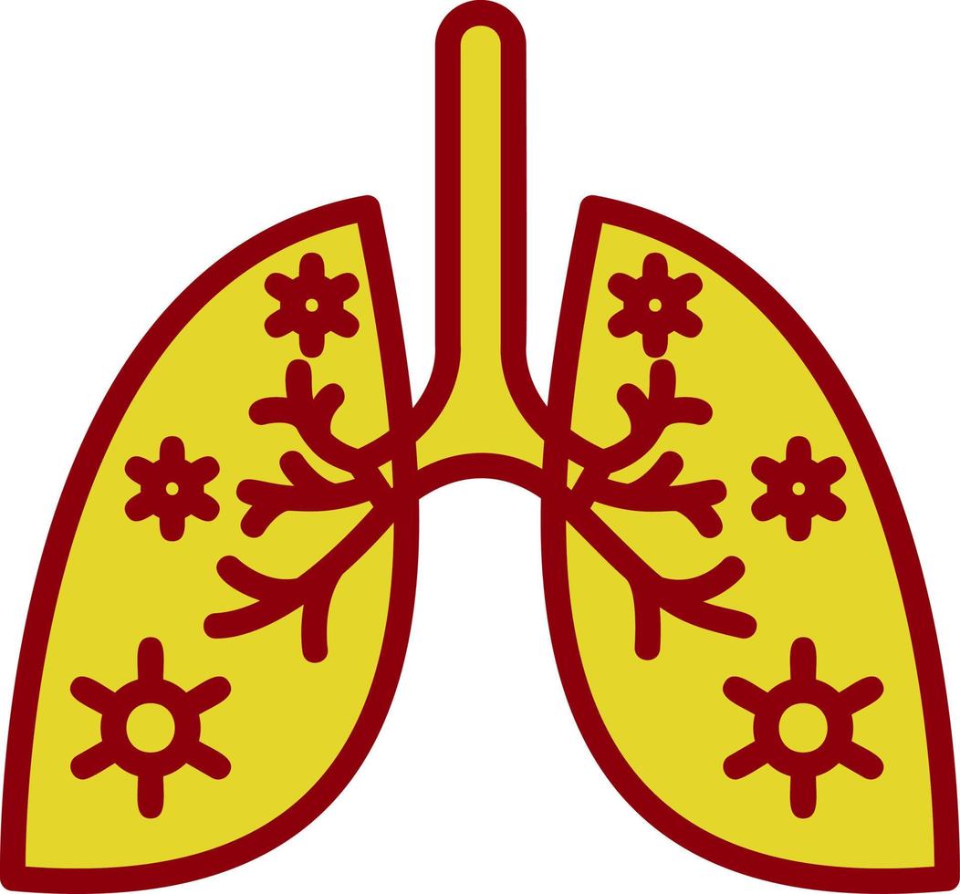 Lungs Infection Vector Icon Design