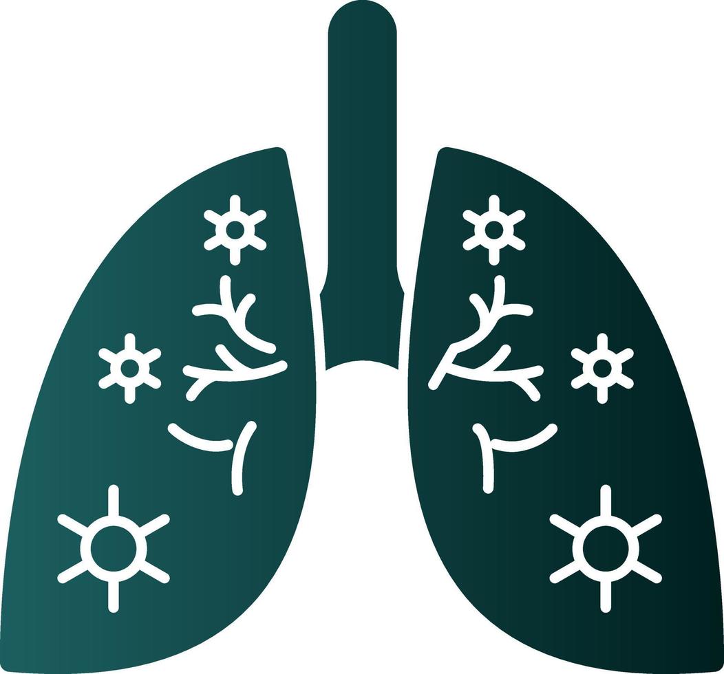 Lungs Infection Vector Icon Design