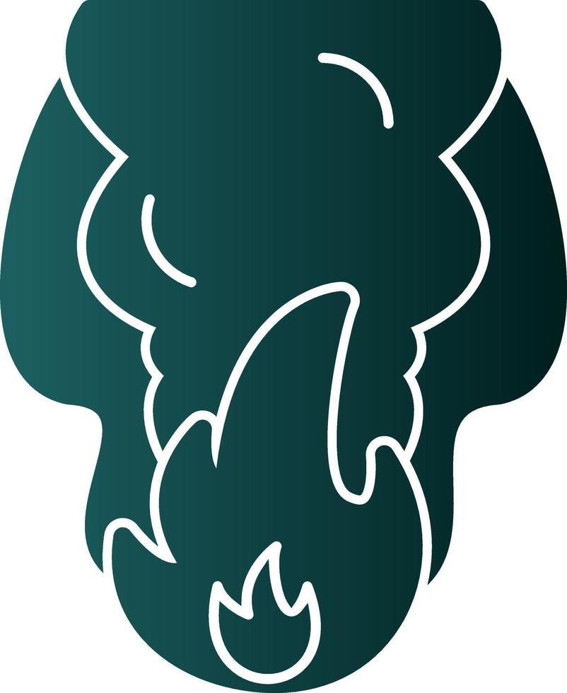 Fire Pollution Vector Icon Design
