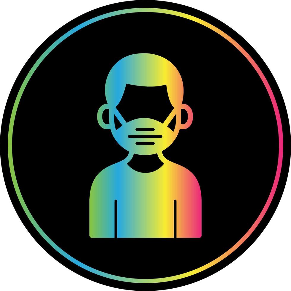 Man Wearing Mask Vector Icon Design