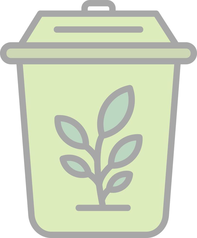 diseño de icono de vector de basura de planta