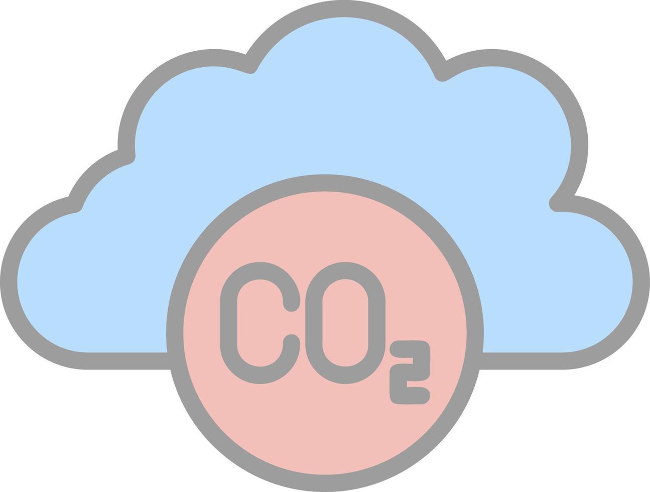 diseño de icono de vector de dióxido de carbono