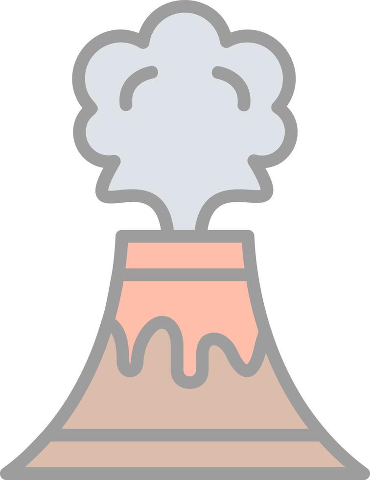 Volcano Vector Icon Design