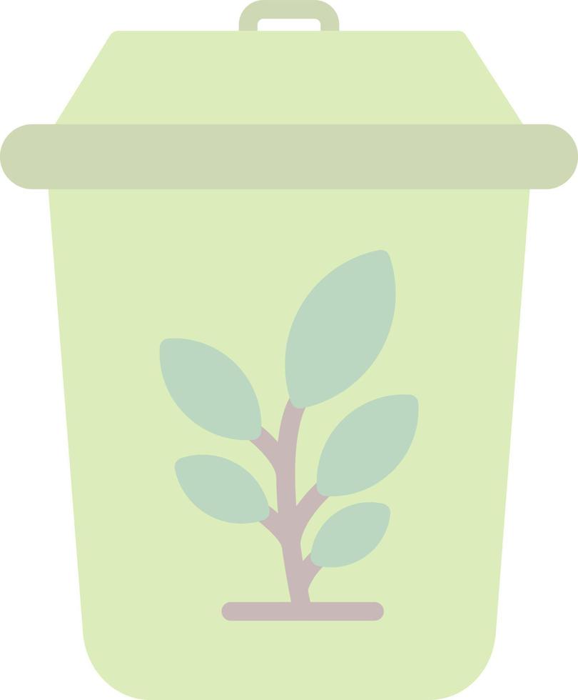 diseño de icono de vector de basura de planta